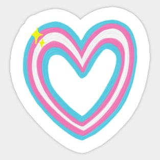 Transgender heart Sticker